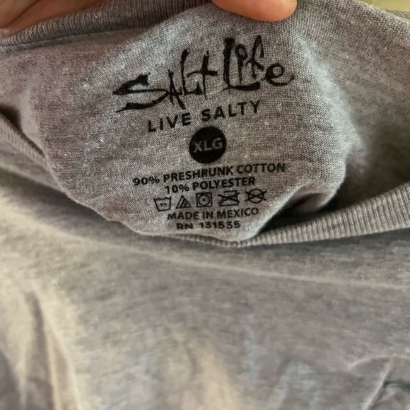 Salt Life Men's Gray Long Sleeve Shirt - Picture 4 of 4